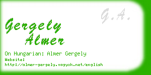 gergely almer business card